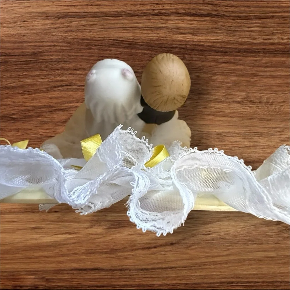 Vintage Ceramic Wedding Cake Topper